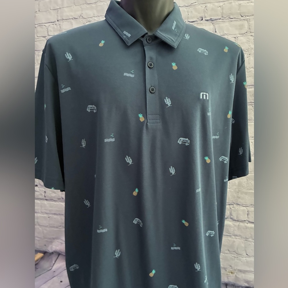 TRAVIS MATHEW mens size 2XL soft cotton golf polo